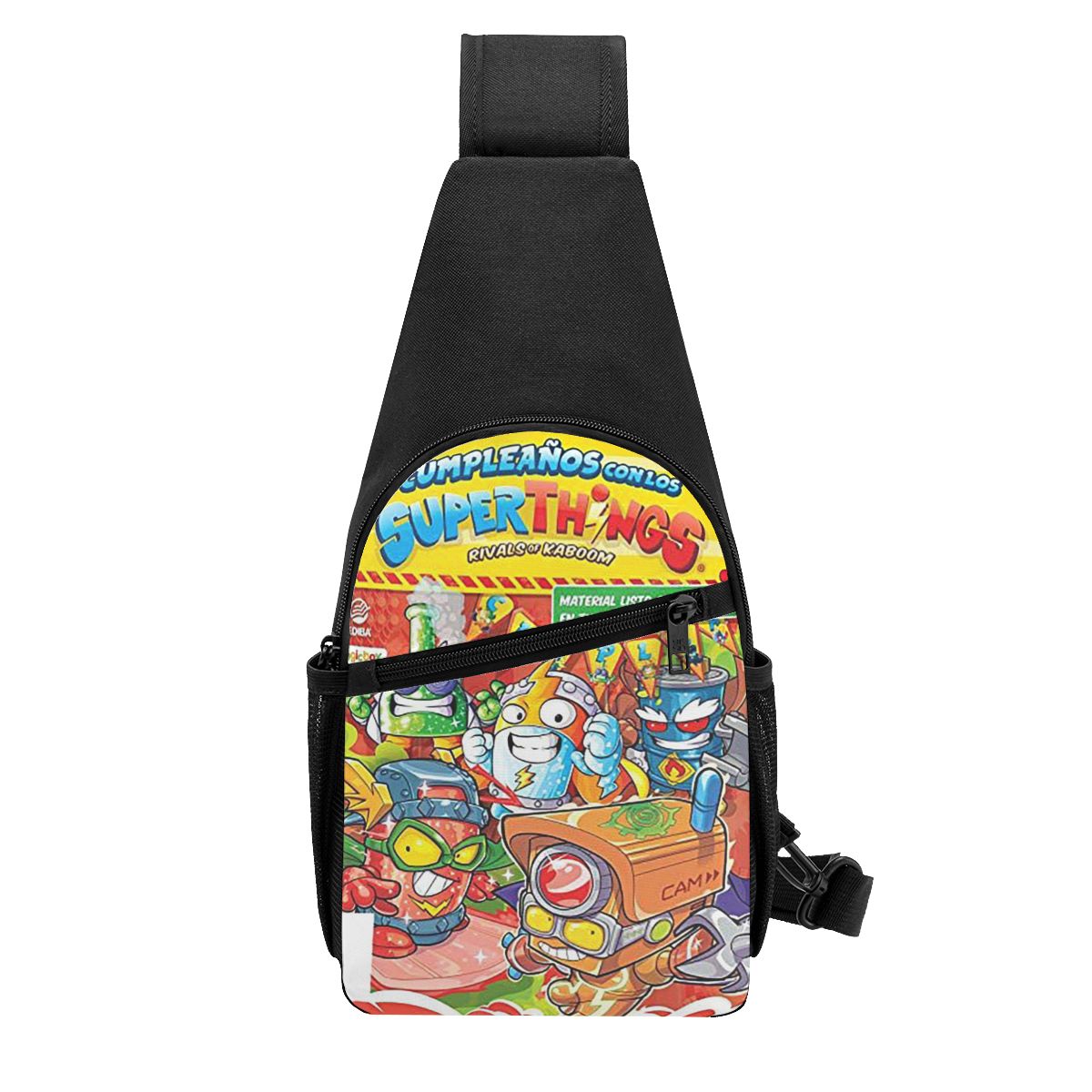 Sling Backpack Shoulder - Super Zings Superthings 漫画チェストバッグ男性スリングクロスボディバックパックチェストバッグ旅行ハイキングデイパックショルダーバッグ