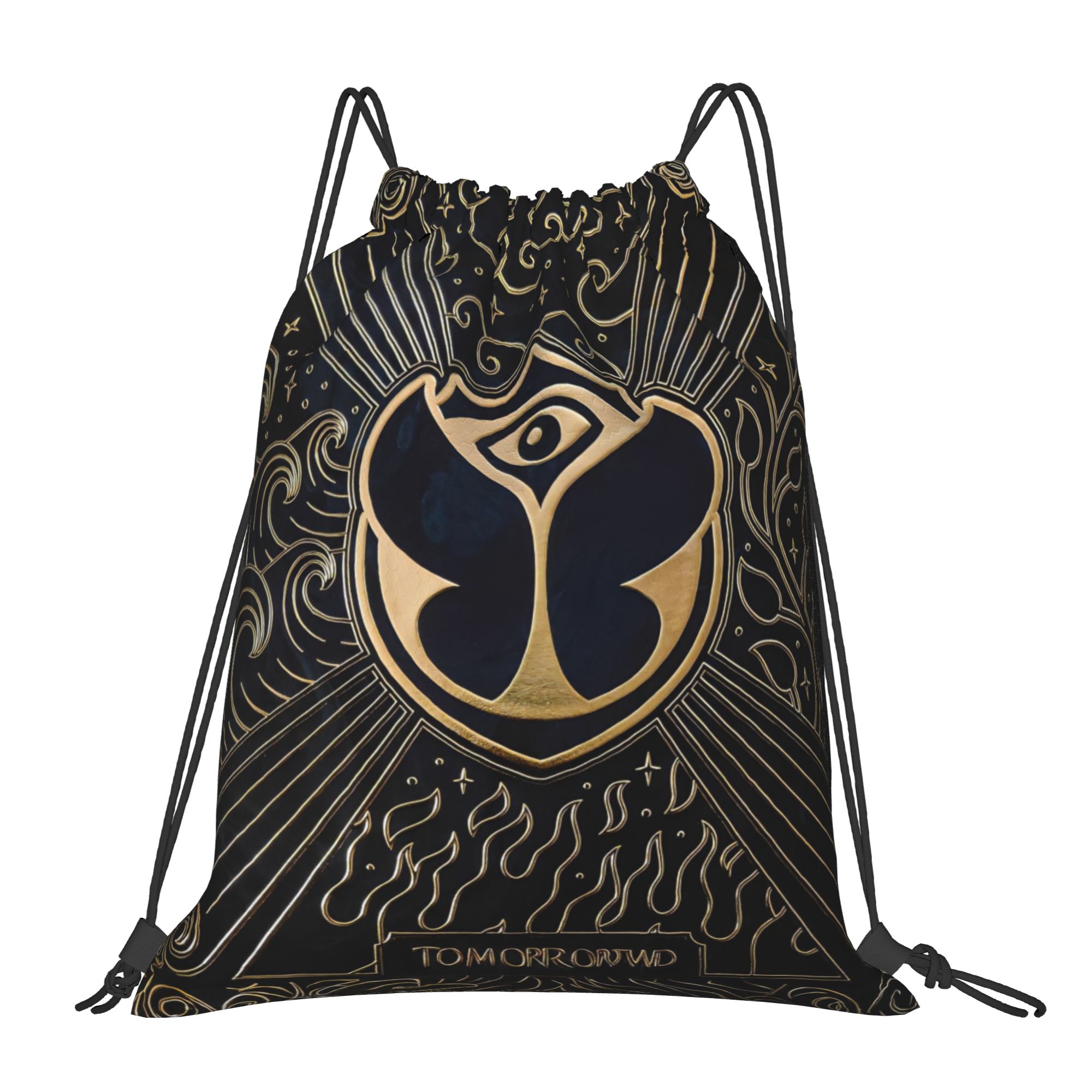 Drawstring Gym Bag - Tomorrowlands 巾着バックパック スポーツジムサックパック ヨガ用耐水性ストリングバッグ