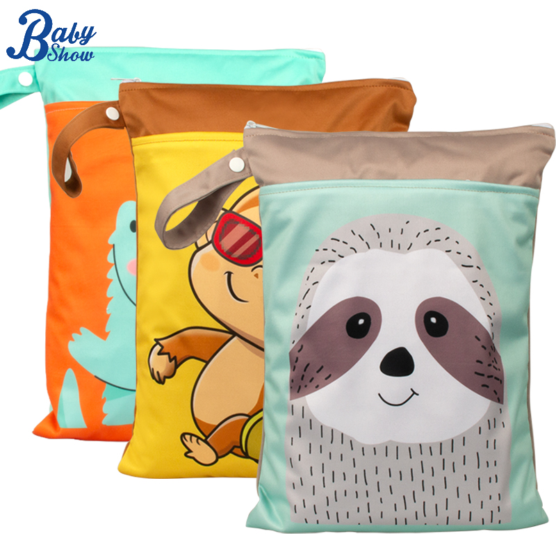 Backpack Diaper Bag - Babyshow 25 × 35 センチメートルウェットドライバッグデジタル位置プリント防水おむつバッグダブルジッパーハンドル付きママバッグ