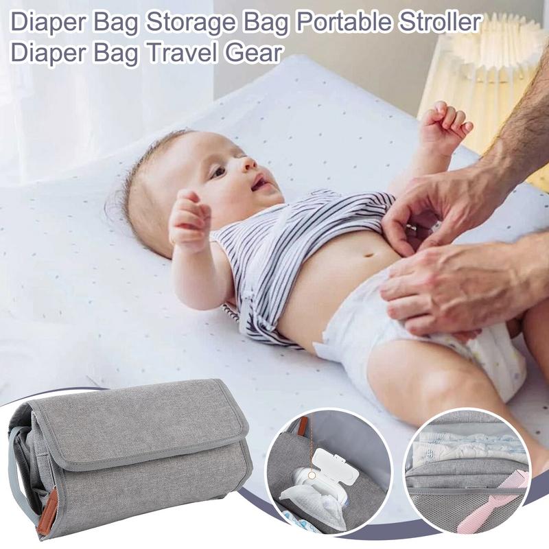 Backpack Diaper Bag - ボトル用の小さな折りたたみ式おむつバッグ,ポータブル,保育園収納バッグ,マタニティトラベルバッグ,ベビーカー,保育園オーガナイザー