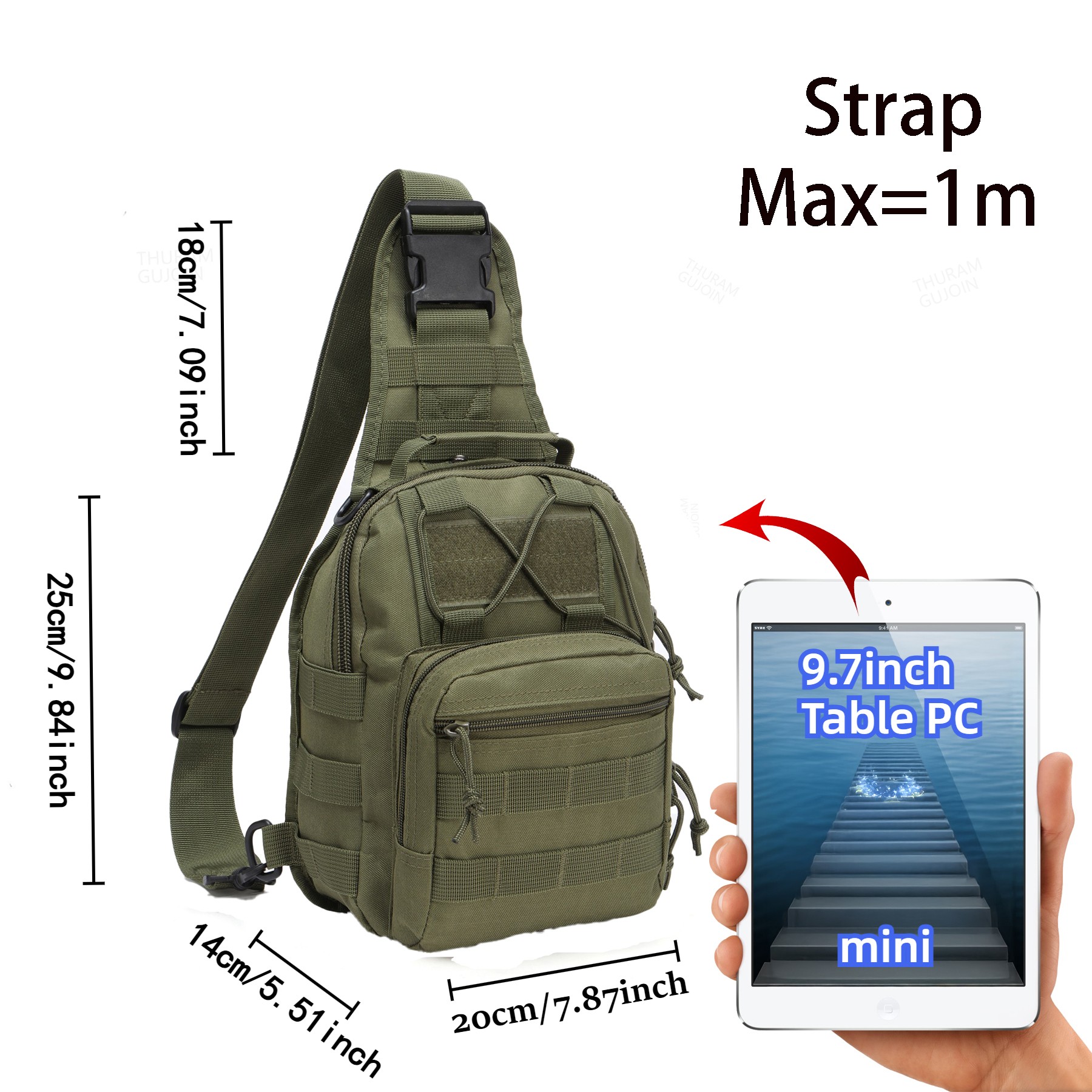 トゥラムアウトドアタクティカルバッグ、スポーツパック、スリン - Canvas Backpack Casual のレビューと価格