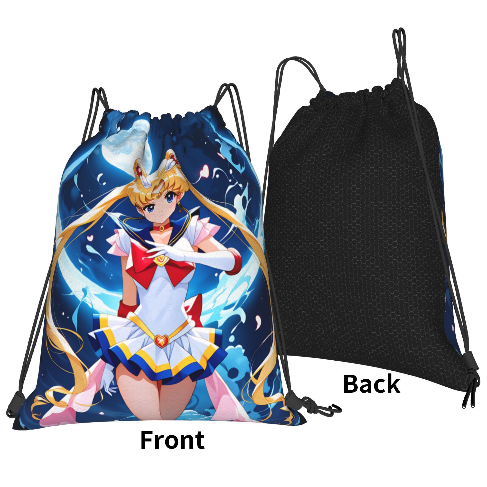 カスタム S-セーラームーンズ巾着バッグ女性男性軽量ウサギプ - Drawstring Gym Bag のレビューと価格