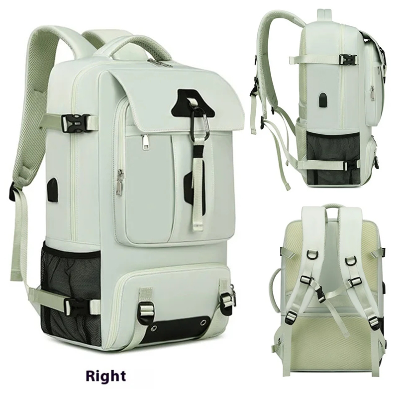 55L拡張可能なトラベルバックパック、独立したシューズポケッ - Laptop Backpack 15.6 のレビューと価格