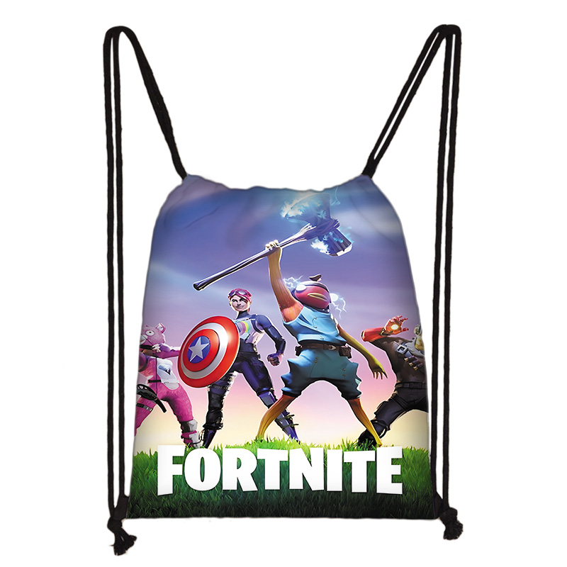 子供用プリント入り巾着ショッピングバッグ男性用ホットゲームデ - Drawstring Gym Bag のレビューと価格