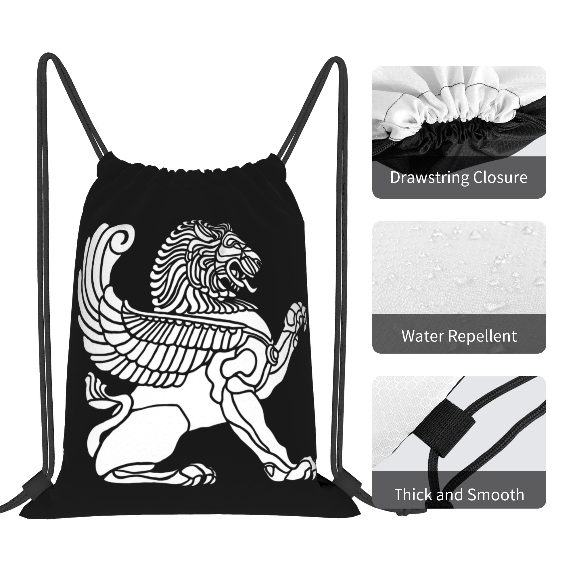 ペルシャライオン イラン イラン ペルシャ シンボリズム 巾 - Drawstring Gym Bag のレビューと価格