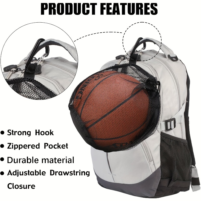 コンパクトで持ち運び可能なバスケットボール巾着メッシュバッグ - Drawstring Gym Bag のレビューと価格