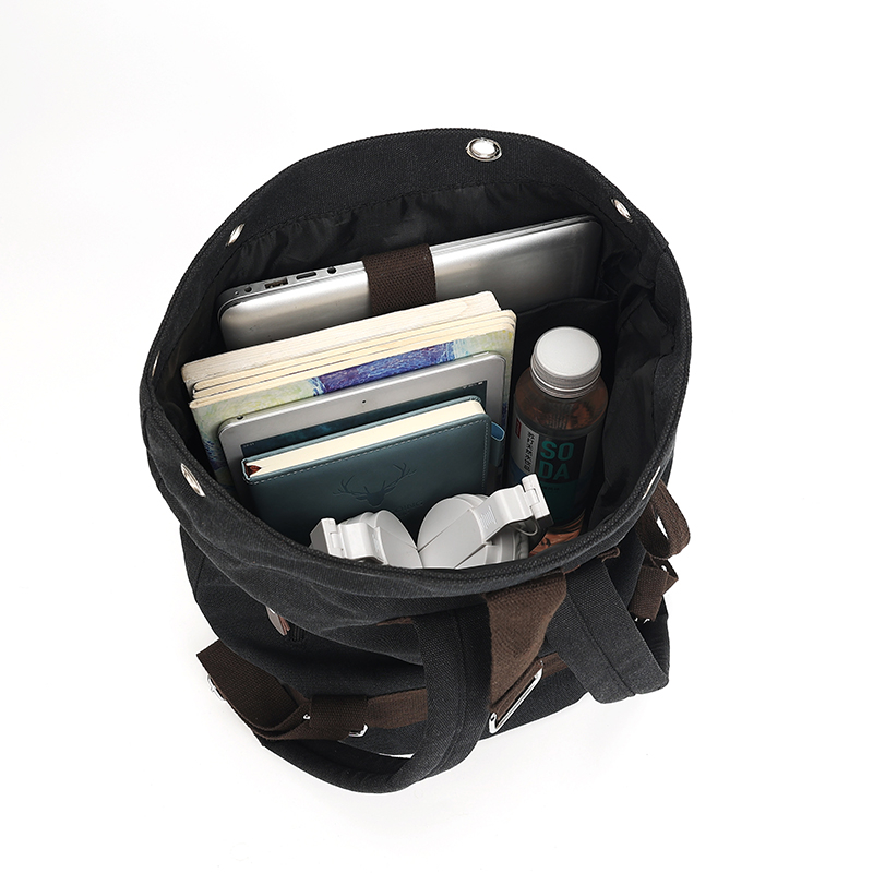 新しいレジャーキャンバスバックパック大型紳士バックパックバッ - Canvas Backpack Casual のレビューと価格