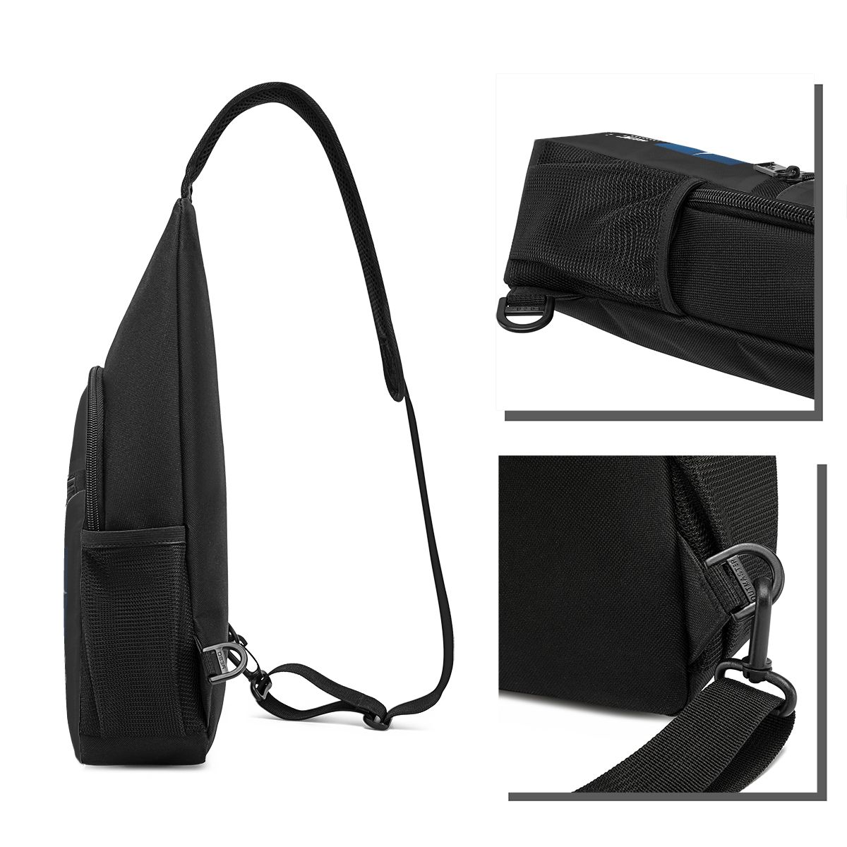 バイエルンヨットブルーシルバーロゴチェストバッグメンズスリン - Sling Backpack Shoulder のレビューと価格